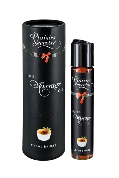 Массажное масло Plaisirs Secrets Creme Brulee (59 мл) с афродизиаками съедобное, подарочная упаковка