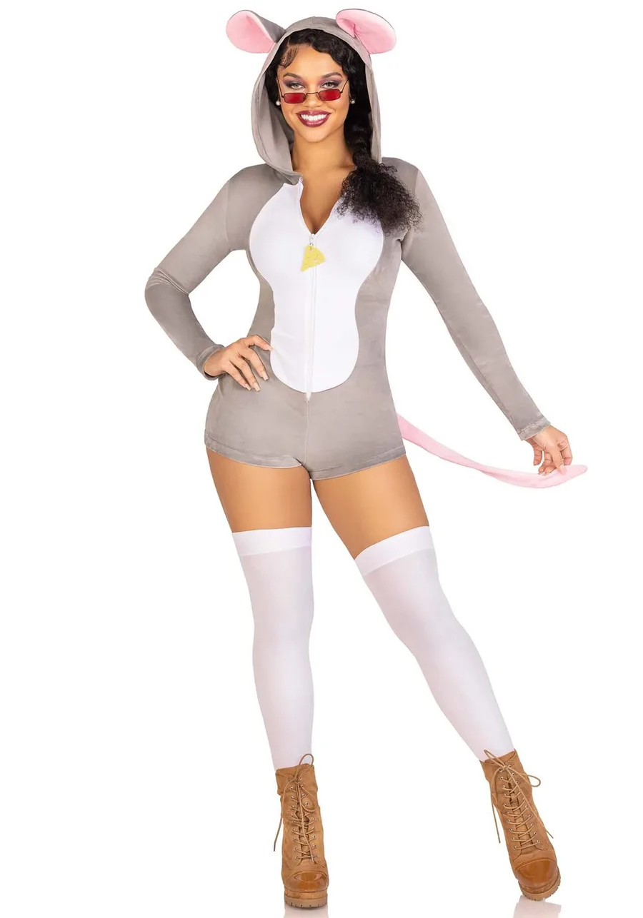 Комбінезон-костюм миші Leg Avenue Comfy Mouse M, з капюшоном