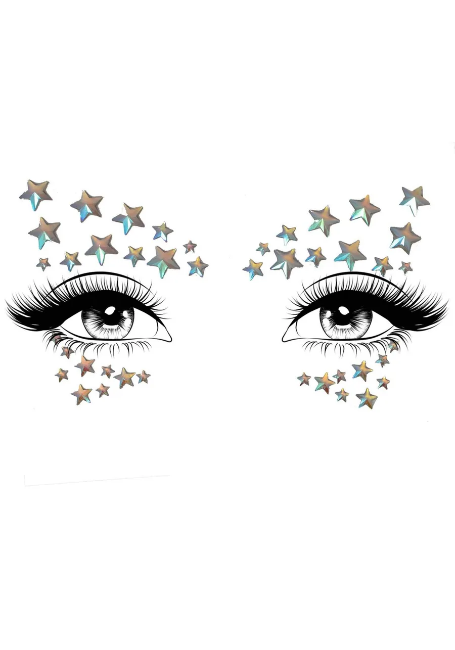 Украшение-звездочки для тела Leg Avenue Celeste face jewels sticker, наклейки, светятся в темноте