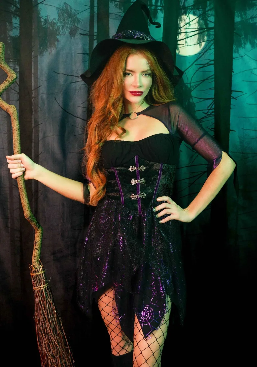 Костюм відьми Leg Avenue Mystical Witch S, сукня, капелюх