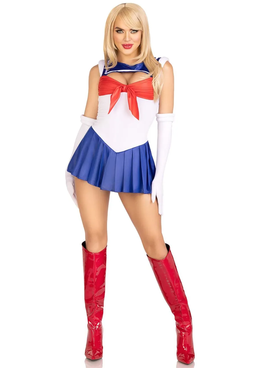 Эротический костюм Сейлор Мун Leg Avenue Sexy Sailor XS, платье, перчатки, бант