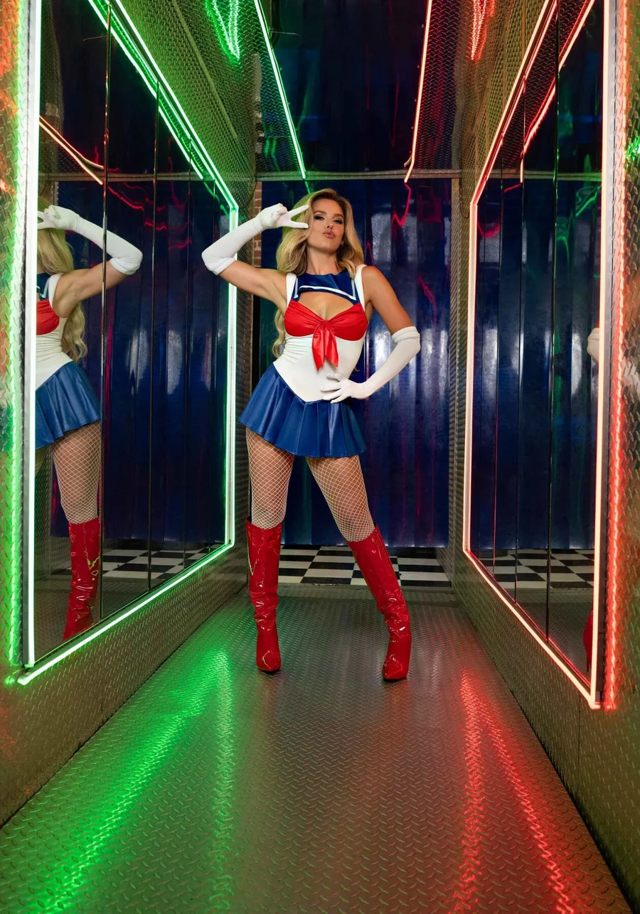 Эротический костюм Сейлор Мун Leg Avenue Sexy Sailor S, платье, перчатки, бант
