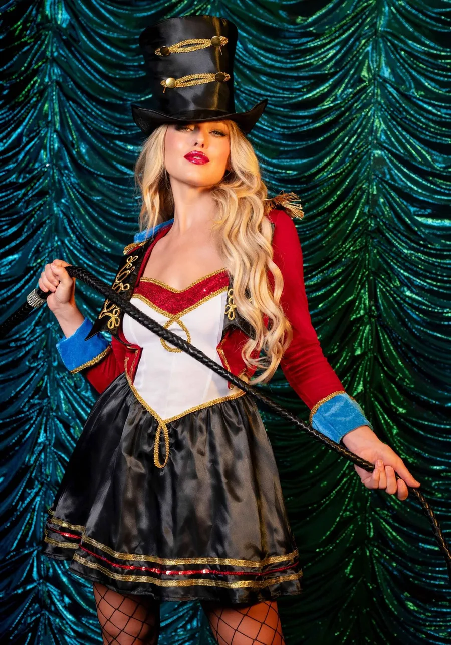 Костюм дрессировщицы Leg Avenue Classic Ringmaster Costume S, платье, шляпа