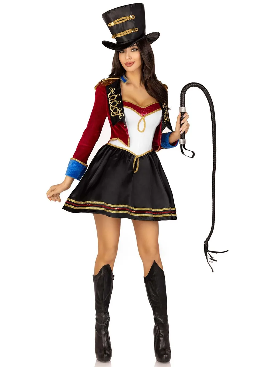 Костюм дрессировщицы Leg Avenue Classic Ringmaster Costume S, платье, шляпа