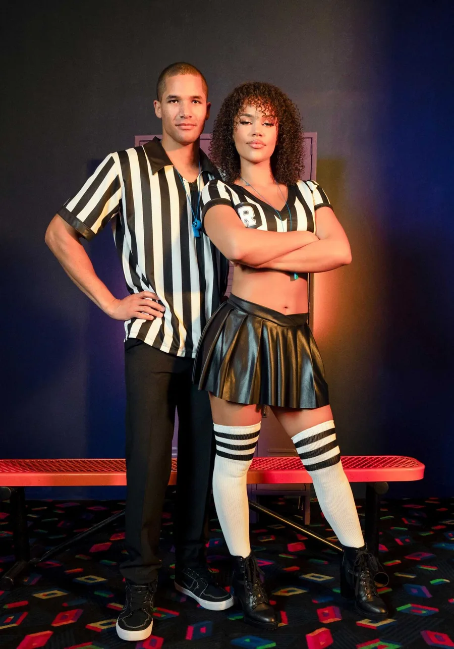 Костюм рефери Leg Avenue Time Out Referee XS, кроп-топ, юбка, свисток