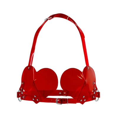 Ліф Серце Feral Feelings - Hearts Bra Red Trasparent