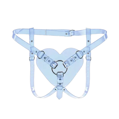 Трусики Серце для страпону Feral Feelings - Hearts Strap-on Belt Trasparent
