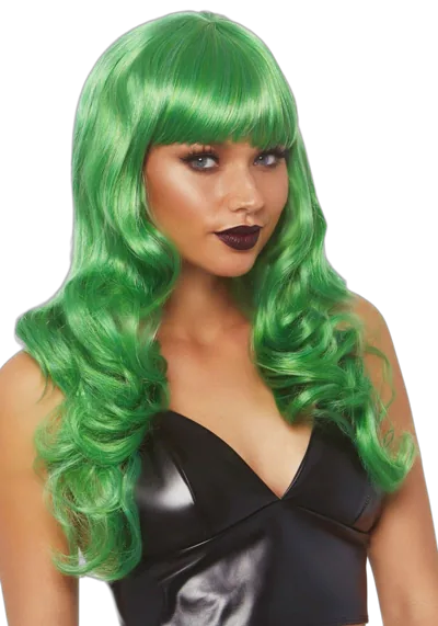 Волнистый парик Leg Avenue Misfit Long Wavy Wig Green, длинный, реалистичный вид, 61 см
