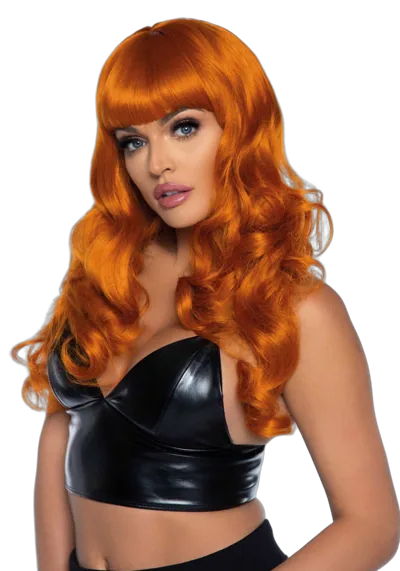 Волнистый парик Leg Avenue Misfit Long Wavy Wig Ginger, длинный, реалистичный вид, 61 см