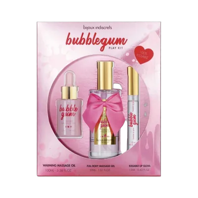 Подарунковий набір косметики Bijoux Indiscrets Bubblegum Play Kit, масажна олія, гель, блиск
