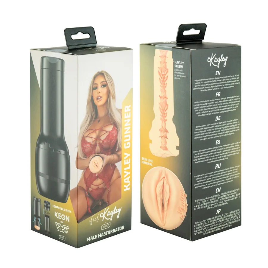 Мастурбатор Kiiroo Feel Kayley Gunner PBC, совместимый с PowerBlow и Keon