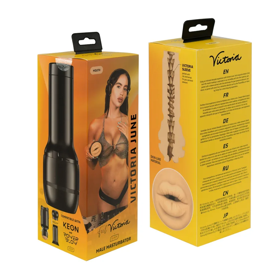 Мастурбатор Kiiroo Feel Victoria June Mouth Stroker PBC, совместимый с PowerBlow и Keon