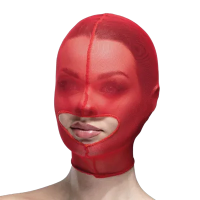 Маска сітка із відкритим ротом Feral Feelings - Hood Mask Red