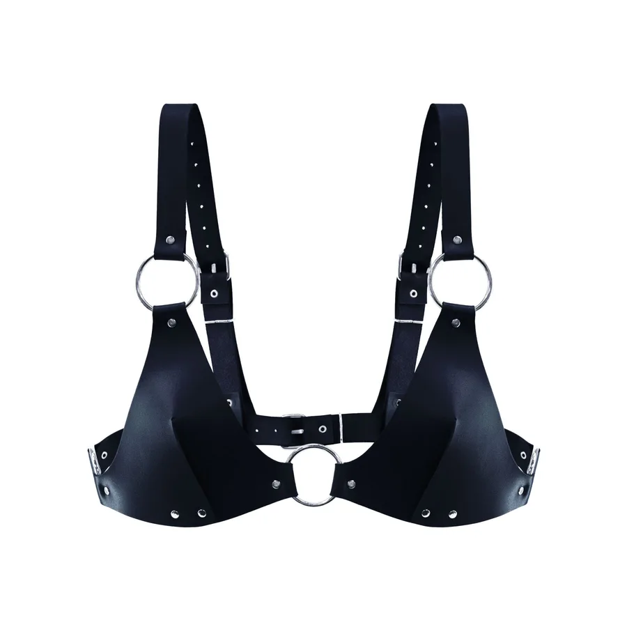 Лиф из натуральной кожи Feral Feelings - Bikini Top Black