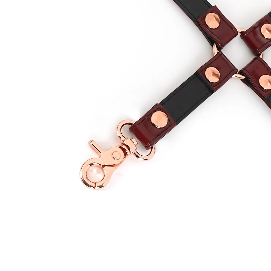 Кожаная крестовина Liebe Seele Wine Red Hogtie