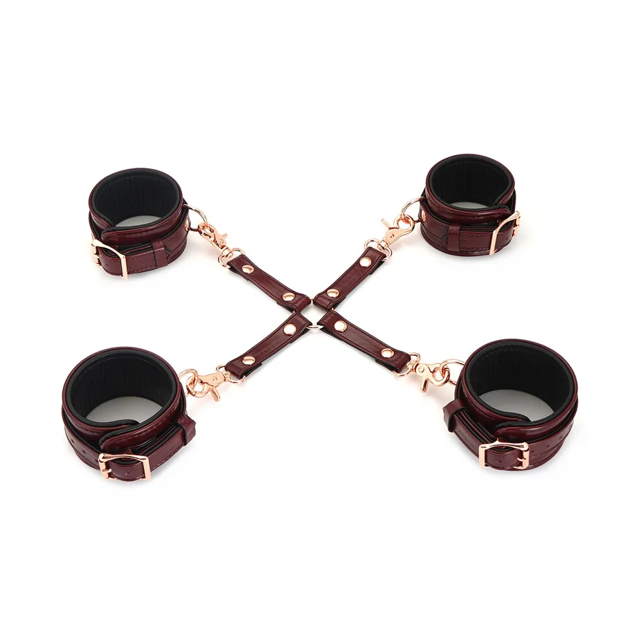 Кожаная крестовина Liebe Seele Wine Red Hogtie
