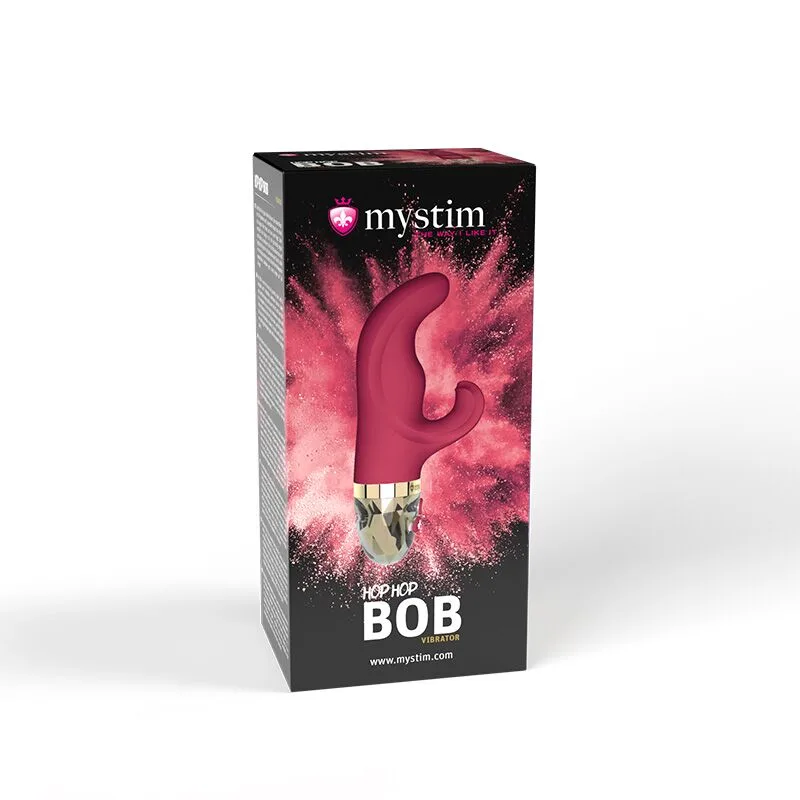 Вибратор-кролик Mystim Hop Hop Bob Fuchsia, мощный мотор, 8 режимов