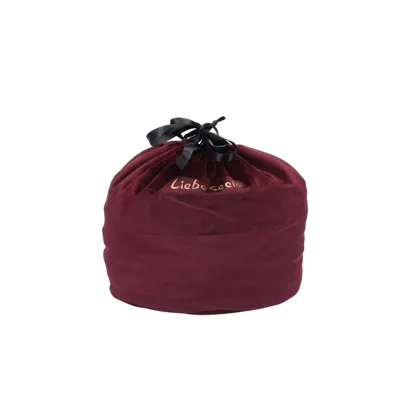 Оксамитовий мішечок для зберігання іграшок Liebe Seele Wine Red Large Storage Bag Cylindrical, 24х25