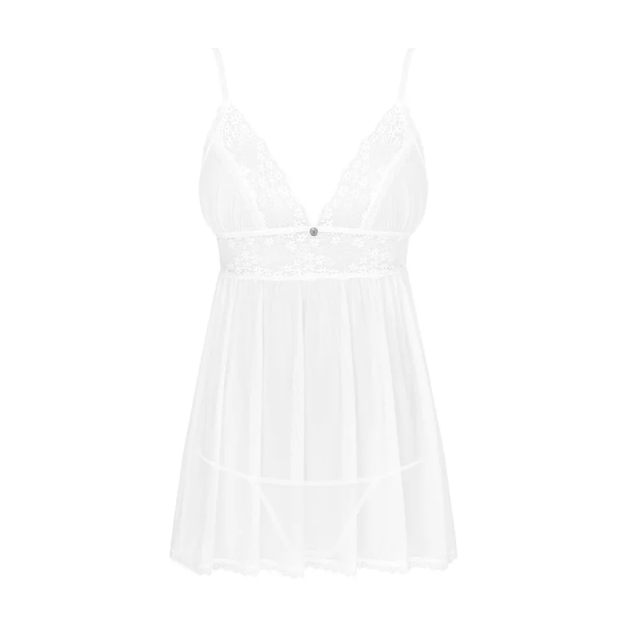 Пеньюар і трусики Obsessive Heavenlly babydoll & thong XL/2XL