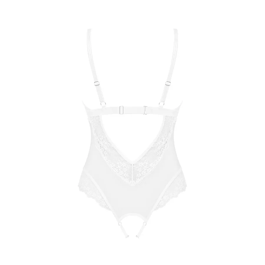Эротическое полупрозрачное боди Obsessive Heavenlly crotchless teddy XL/2XL, с доступом