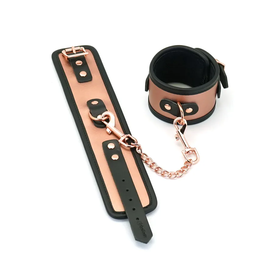 Поножи Liebe Seele Rose Gold Memory Ankle Cuffs, натуральная кожа, розовое золото
