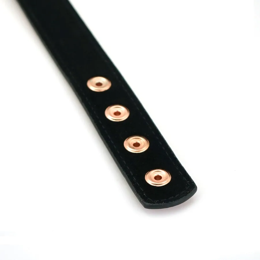 Нашийник із затискачами для сосків Liebe Seele Rose Gold Memory Collar with Nipple Clamps, шкіра