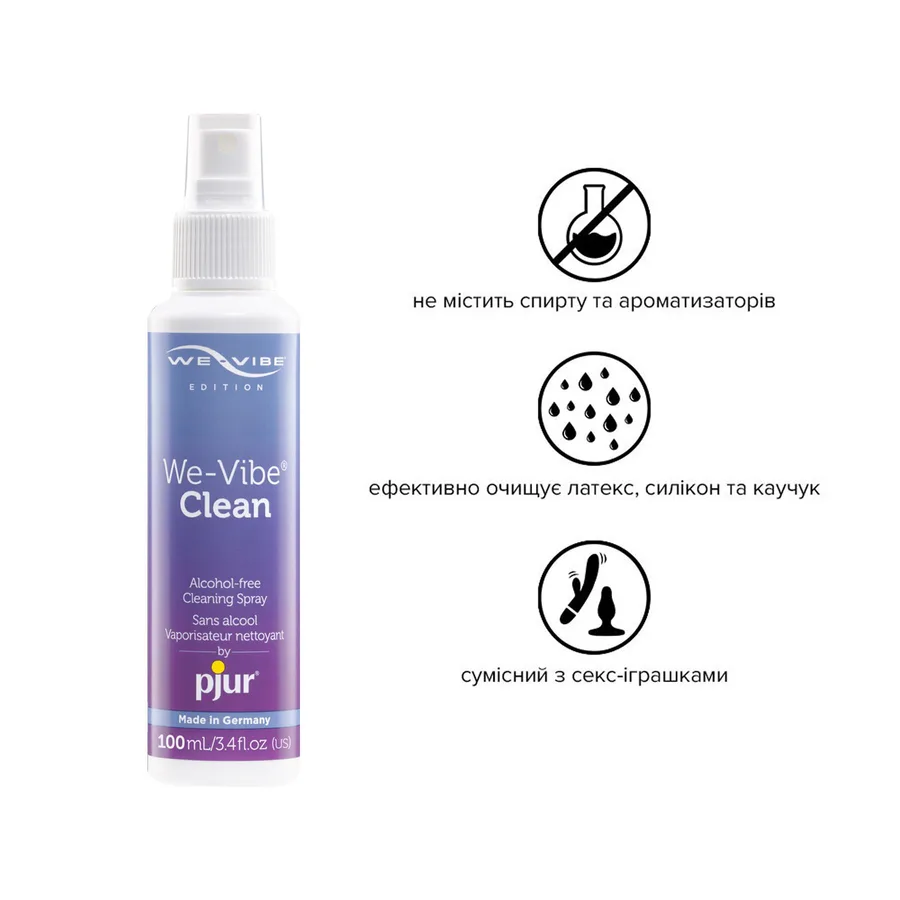 Антибактериальный спрей pjur We-Vibe Clean 100 мл без спирта и ароматизаторов