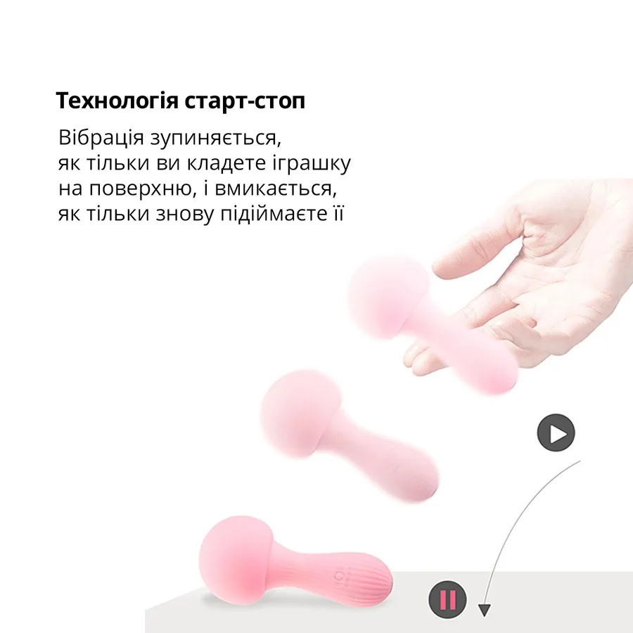 Вибромассажер Otouch MUSHROOM Teal, 7 режимов, функция ночника, технология «старт-стоп»
