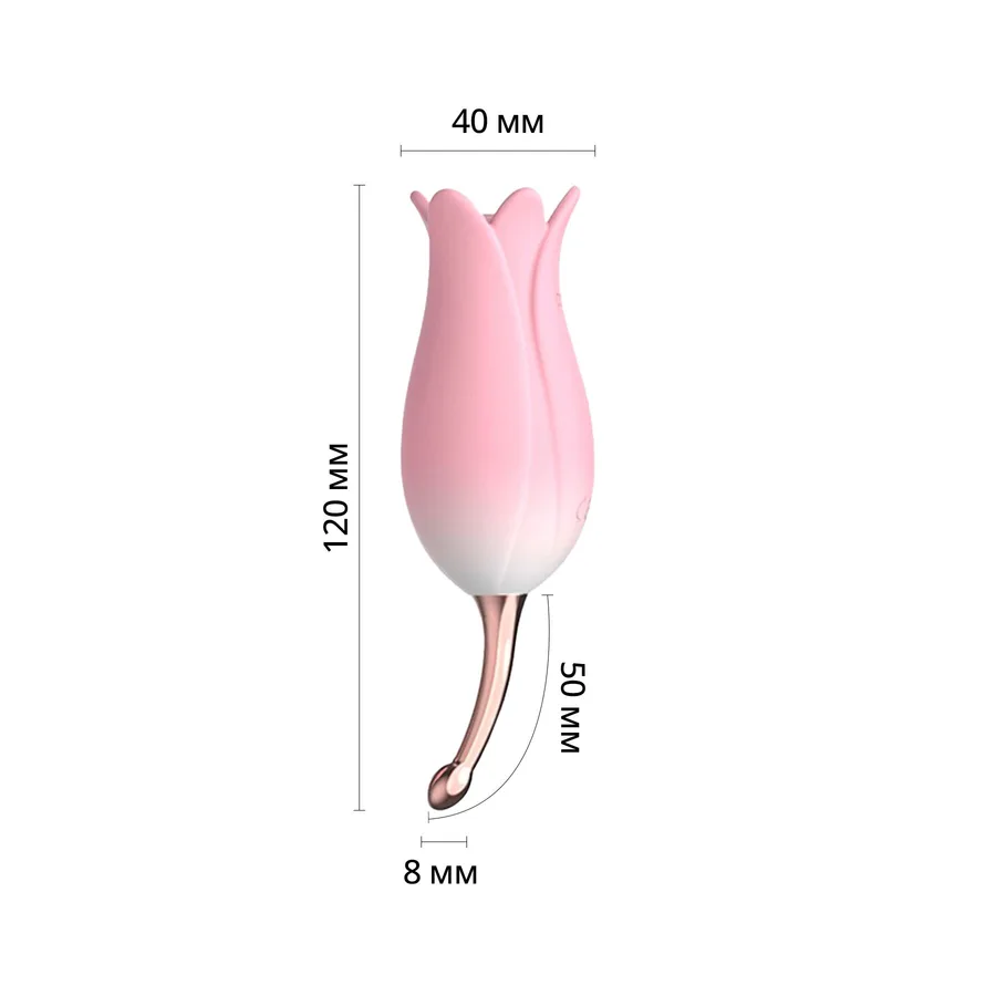 Ультразвуковий вібратор для клітора Otouch Bloom Ultrasonic Clitoris, 2 дод. насадки