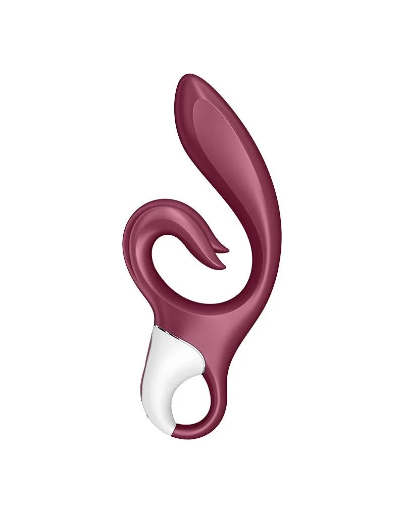 Вібратор-кролик Satisfyer Love Me Red, гнучкий, відросток з потрійним кінчиком