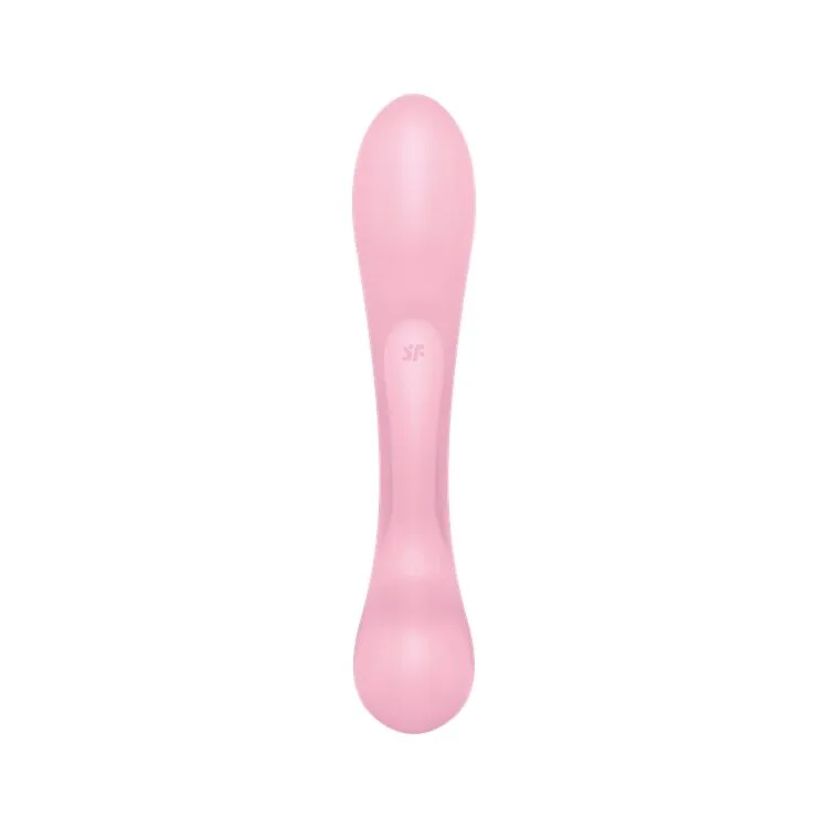 Двосторонній вібратор-кролик Satisfyer Triple Oh Pink, 3 мотори, руків’я-масажер