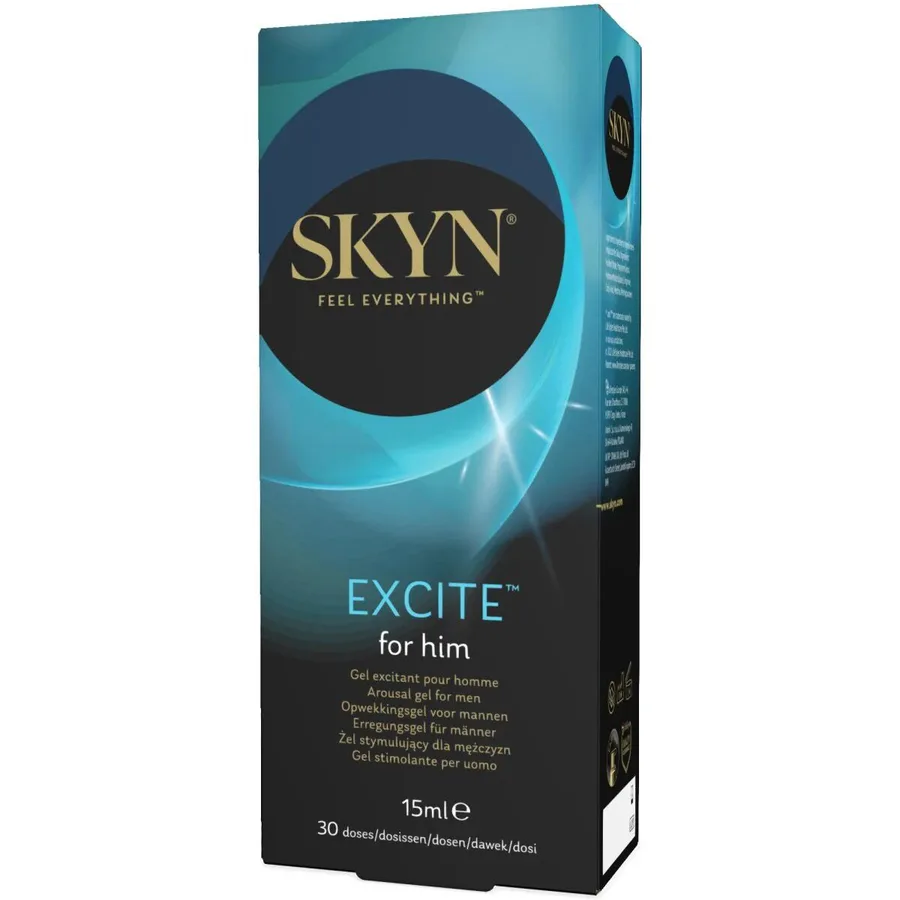 Стимулирующий гель для пениса SKYN Excite for him 15 мл, покалывание, тепло-холод, содержит L-аргинин