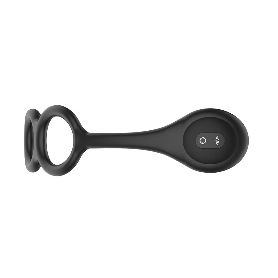 Анальная вибропробка Nexus Tornado Cock and Ball Ring вращение+вибрация, эрекционное кольцо, пульт