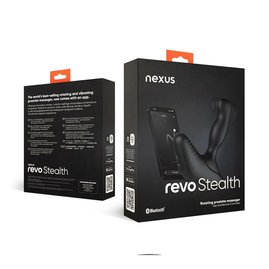 Смарт-масажер простати Nexus Revo Stealth with APP, вібрація+ротація, пульт ДУ, до 10 годин роботи