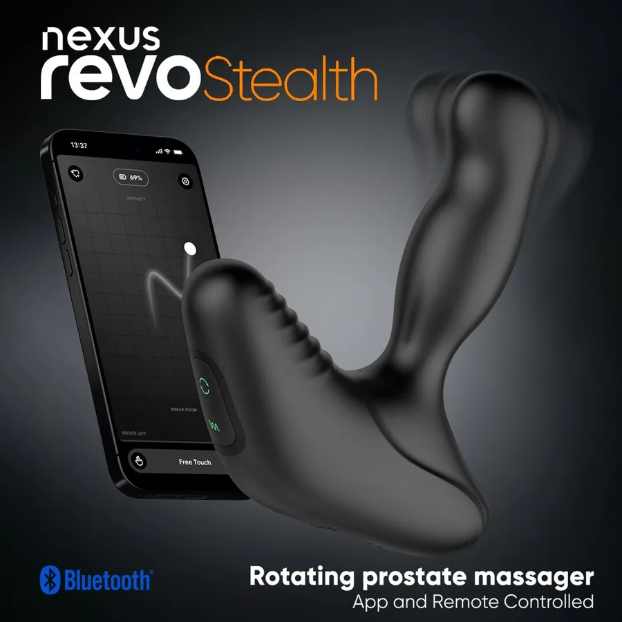 Смарт-масажер простати Nexus Revo Stealth with APP, вібрація+ротація, пульт ДУ, до 10 годин роботи