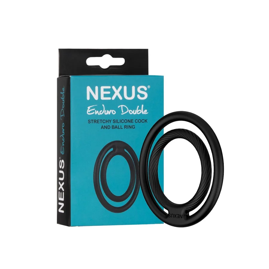 Ерекційне кільце Nexus Enduro Double, для пеніса та яєчок, універсальний розмір