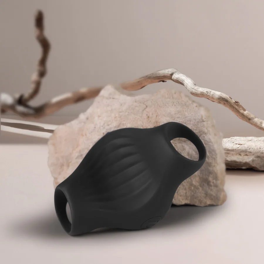 Мастурбатор Rocks Off Palm Black, петли для пальцев, 10 режимов