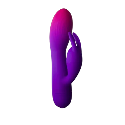 Вібратор-кролик Rocks Off Glo Girl – Rabbit, 2 мотори, 10 режимів, на батарейках