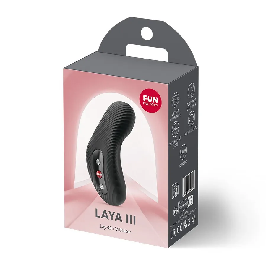 Накладной вибратор Fun Factory LAYA III Black, эффект постукивания пальцем