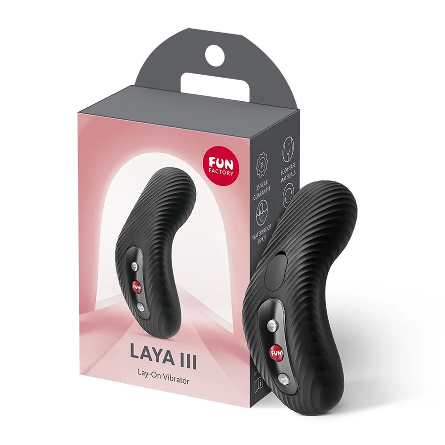 Накладной вибратор Fun Factory LAYA III Black, эффект постукивания пальцем