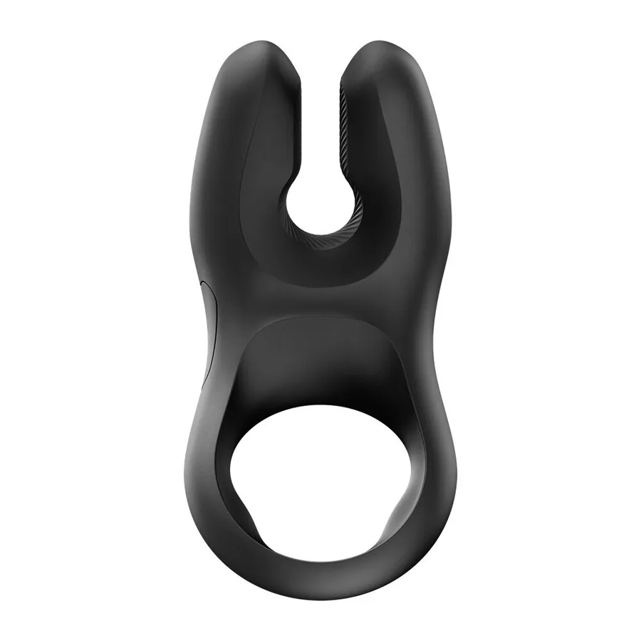 Эрекционное виброкольцо с двойной стимуляцией клитора Fun Factory NŌS PRO Black, 2 мотора