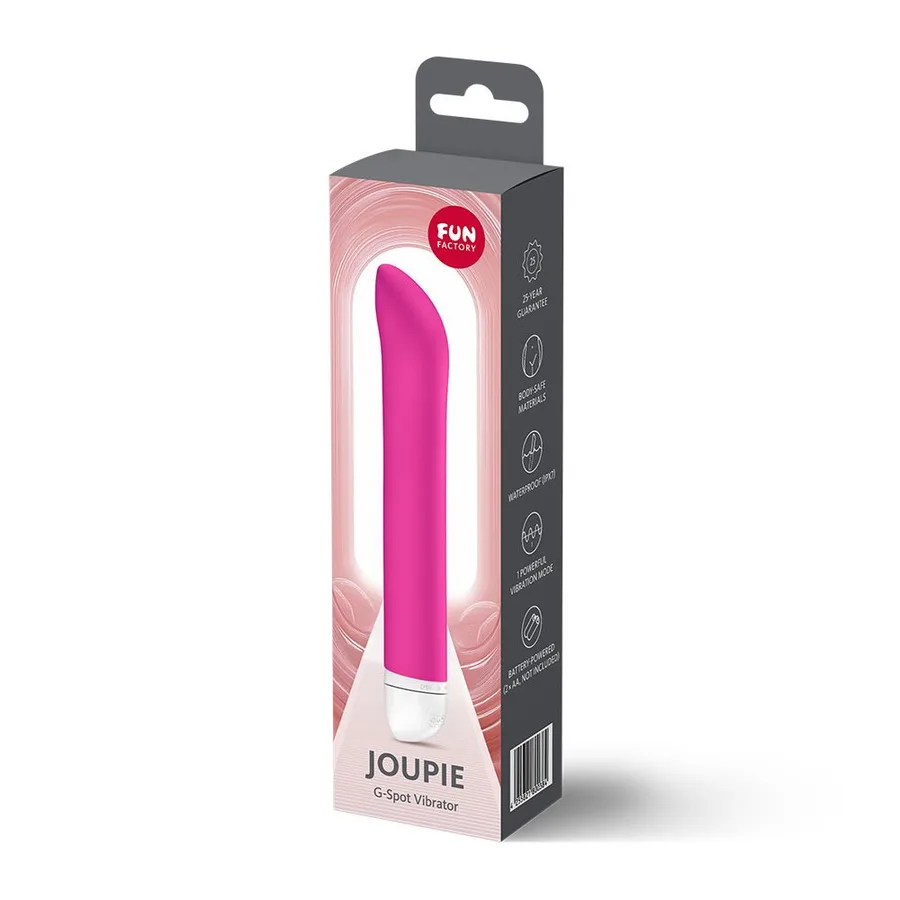 Вибратор для точки G Fun Factory JOUPIE Magenta, диаметр 2,5 см, на батарейках