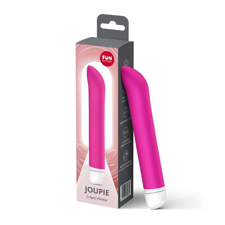 Вибратор для точки G Fun Factory JOUPIE Magenta, диаметр 2,5 см, на батарейках