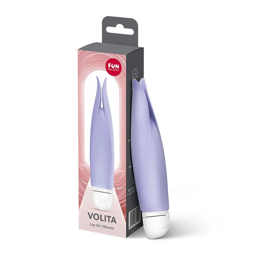 Вибратор с лепестками Fun Factory VOLITA purple, компактный, очень тихий, на батарейках