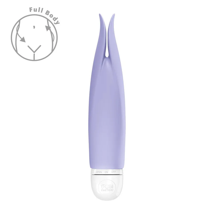 Вибратор с лепестками Fun Factory VOLITA purple, компактный, очень тихий, на батарейках