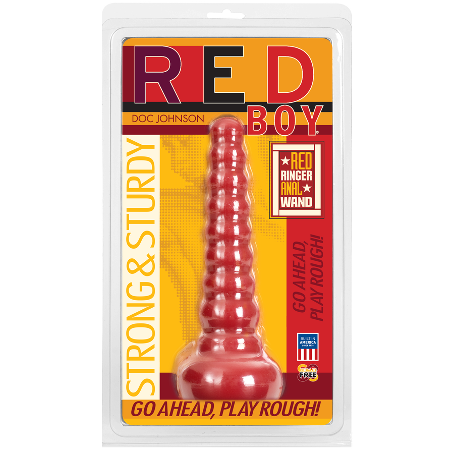 Анальна пробка-втулка Doc Johnson Red Boy - Red Ringer Anal Wand, макс. діаметр 4,5 см