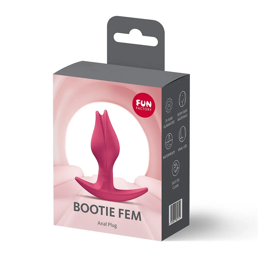 Анальна пробка Fun Factory BOOTIE FEM Raspberry, у вигляді бутона, діаметр 2,9 см, тонкий обмежувач