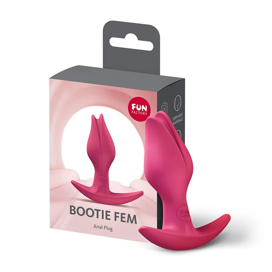 Анальна пробка Fun Factory BOOTIE FEM Raspberry, у вигляді бутона, діаметр 2,9 см, тонкий обмежувач