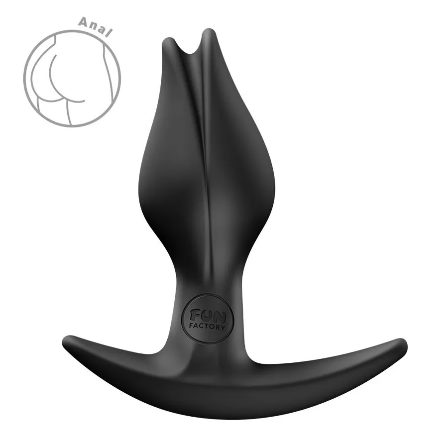 Анальная пробка Fun Factory BOOTIE FEM Black, в виде бутона, диаметр 2,9 см, тонкий ограничитель