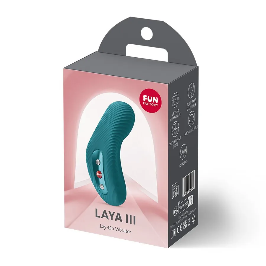 Накладний вібратор Fun Factory LAYA III Bottle Green, ефект постукування пальцем